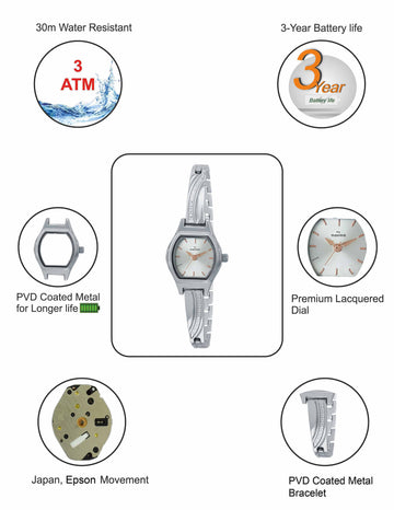 Maxima ATTIVO Women Silver Dial Analogue Watch - 59716BMLI